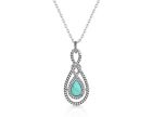 Montana Silversmiths Necklace Womens Bowline Knot Turquoise 18
