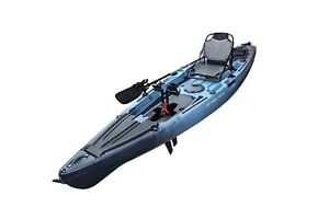 12' Pedal Fin Drive Powered Fishing Kayak | Sit-on-Top or Stand-Capable | 550...