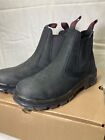 BYSON BLACK LEATHER BOOTS CHELSEA STYLE SOFT TOE SAFETY WORK SIZE 9 USA