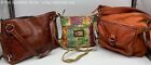 Lot of 3 Fossil Women's Multicolored Inner Pocketed Shoulder/Crossbody Bags