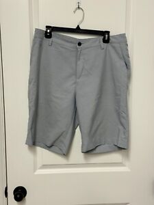 Adidas Climalite Golf Shorts Flat Front Gray Mens Size 34