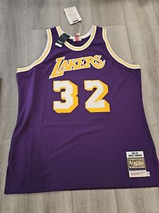 Mitchell Ness M&N Magic Johnson Authentic Los Angeles Lakers Jersey 52 2XL NWT