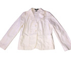 Vintage LAUREN  Ralph Lauren Blazer Jacket White Cotton PM Petite Medium