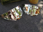 NEW PAIR OF CHROME VINTAGE STYLE HEAD LIGHT VISORS ! (For: More than one vehicle)