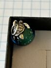 JAMES AVERY TURTLE SEA FINIAL ART GLASS BEAD CHARM STERLING SILVER RETIRED