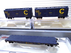 3 Atlas N Scale Chessie C&O Freights 2 Boxcars 40FT+50FT Flatcar OBs