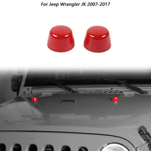 Red Engine Hood Rubber Head Cover Trim Accessories For Jeep Wrangler JK 2007-17 (For: Jeep)