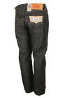 Levis 501 Shrink To Fit Button Fly Jeans Straight Leg Color Black Rigid 0226