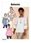 Butterick 6518 Sz 6-22 Easy Peasant Tops Square Neck Puff Sleeve Boho Pattern
