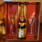 1985 Louis Roederer Cristal Millesime Brut Champagne in Gift Box w/ Flutes V-95