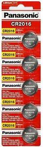 5 x PANASONIC CR 2016 CR2016 CR-2016 LITHIUM COIN CELL Button Battery Exp 2030