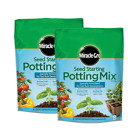 2-Pack Miracle-Gro Seed Starting Potting Soil Mix-16 Qt for Optimal Plant Growth