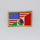 USA Mexico Friendship Flag Country US Mexican Embroidered Hook and Loop Patch