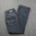 Blue Marithe Francois Girbaud Jeans Men 36x32 Denim Pants Roll Twist Relaxed Fit