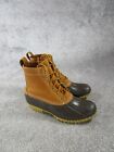 LL Bean Duck Boots Mens Size 10 M Maine Hunting Usa Made Tan Brown Classic