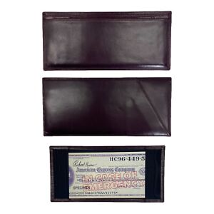 Vintage 60s 70s ETIENNE AIGNER Slim Leather Wallet Card Case Check Bill Holder