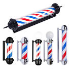 Barber Pole LED Light Red White Blue Stripes Rotating Hair Salon Shop Waterproof