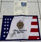 Donald Trump Signed Autographed Trump International Golf Flag US President JSA