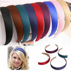 Lady Girls Wide Plastic Headband Hair Band Head Accessory Satin Headwear Decor·
