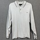 Alexander Julian Colours Mens L Polo Long Sleeve 1/4 Button Pullover Shirt MS36