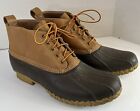 LL Bean Made in Maine USA Brown Leather Rubber 175051 Duck Boots Rain Men’s 13 M