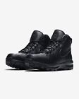 Brand New Nike Manoa Leather Boots Triple Black 454350-003 Men's US Size 13