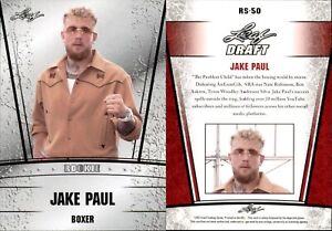 2023 Leaf Draft Silver Jake Paul RC Rookie #RS-50 Boxing