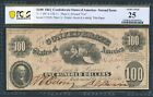 $100 1861 Confederate States Of America Note T-7 PCGS Banknote VERY FINE 25