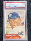1953 Topps #82 Mickey Mantle PSA 3.5 Stunning Card! Great Color