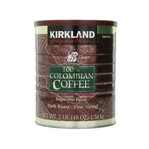 Kirkland Signature Colombian Ground Coffee Dark Roast Fine Grind 3lb Exp10/26/25