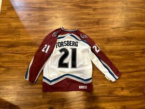 Peter Forsberg Colorado Avalanche White Used Size 52