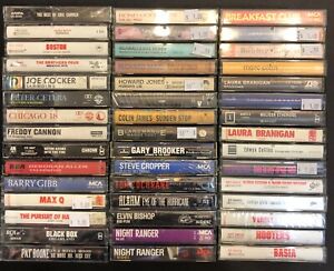 Lot of 45 ROCK / POP Cassette Tapes SOME SEALED Lot 16
