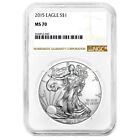 New Listing2015 $1 Silver Eagle NGC MS70 Brown Label