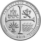 2019 P San Antonio Missions NP Quarter.  Uncirculated From US Mint roll.