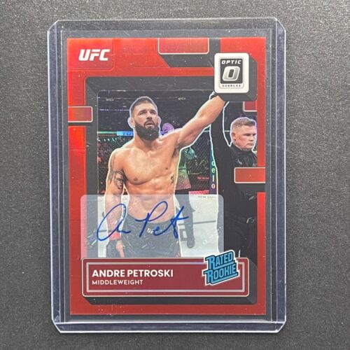 New Listing2023 PANINI DONRUSS OPTIC UFC ANDRE PETROSKI RATED ROOKIE RC AUTO RED /99