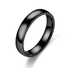 4MM Silver Gold Plated Stainless Steel Men Women Wedding Ring Band Size
