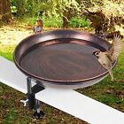 New ListingDeck Mounted Bird Bath Metal Birdbath Bowl Unheated with Lightweight Detachable