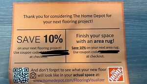 New ListingHome Depot 10% Off Flooring Coupon