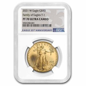 2021-W 1 oz Proof Gold Eagle (Type 1) PF-70 NGC