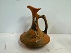 Vintage Roseville Pottery Russet Bushberry Ewer With Twig Handle, 1-6