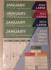 2024 Large Print Wall Calendar - NEW Sealed - Easy to See and Write On