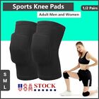 2 Pairs Sports Knee Pads Exercise Soft Breathable Knee Pads for Men and Women US