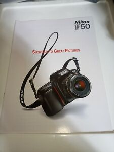 Original Nikon F50 35mm SLR Camera Film Slide English Brochure Printed in Japan