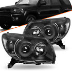 For 2006-2009 Toyota 4Runner Black Headlights Assembly Clear Corner Lamps L+R