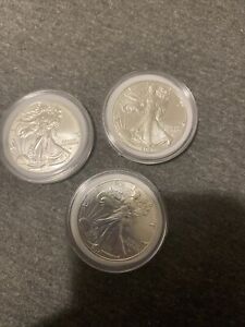2021 silver eagle type 2 Set Of 3