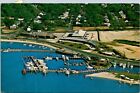 Sag Harbor LI NY Barons Cove Inn Marina Restaurant Aerial View postcard IP13