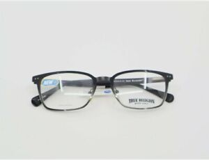 True Religion T017 BLK Unisex Black Full Rim Rectangle Eyeglasses 53-19-145