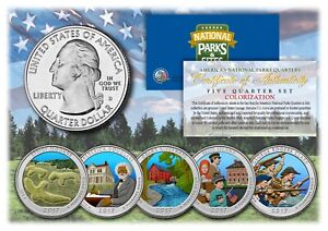 2017 Colorized National Parks America the Beautiful Coins *Set of all 5 Quarters