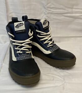 Vans Snow MTE Mens Navy Grey Rubber Lace Up Round Toe Snow Boots Size 8.5