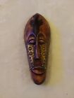 Vtg African Tribal Ghana Face Mask Hand Carved Wood Handmade Wall Hanging Wooden